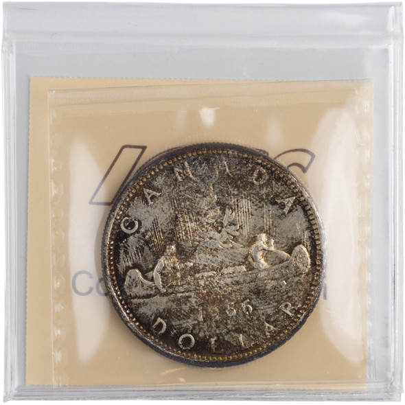 Canada: 1966 Silver Dollar Large Beads ICCS MS64