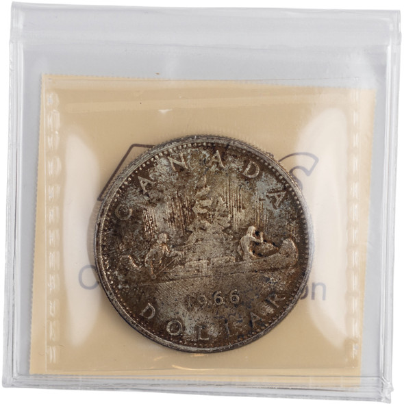 Canada: 1966 Silver Dollar Large Beads ICCS MS64 #4