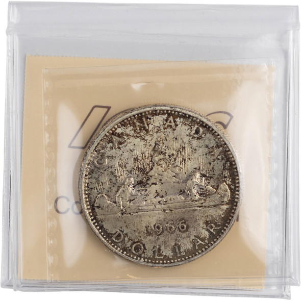 Canada: 1966 Silver Dollar Large Beads ICCS MS65 #2