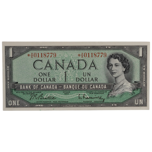 Canada: 1954 $1 Bank Of Canada  Replacement Banknote A/A AU50