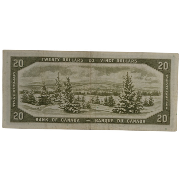 Canada: 1954 $20 Bank Of Canada Devil's Face Banknote  C/E BC-33b VF30