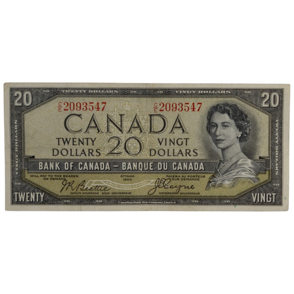 Canada: 1954 $20 Bank Of Canada Devil's Face Banknote  C/E BC-33b VF30