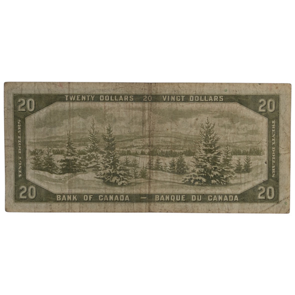 Canada: 1954 $20 Bank Of Canada Devil's Face Banknote  E/E BC-33b F12