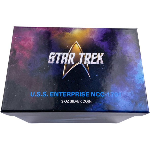 Samoa: 2024 $5 Star Trek: USS Enterprise NCC-1701 Shaped 3oz Pure Silver Coin