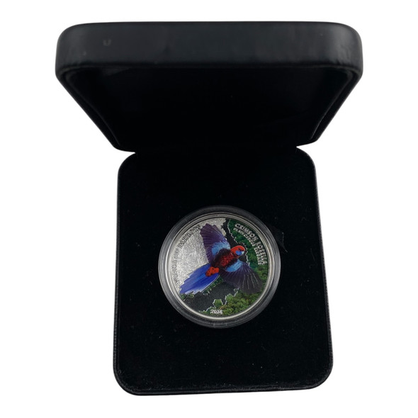 Cook Islands: 2014  $5 Crimson Rosella World of Parrots **Missing COA**