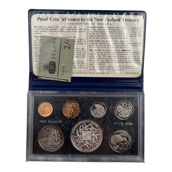 New Zealand: 1973 Proof Coin Set in Booklet **PVC Residue**