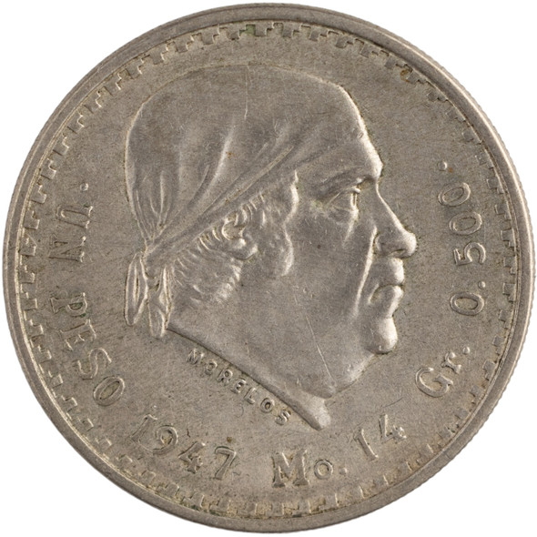 Mexico: 1947 Silver Un Peso