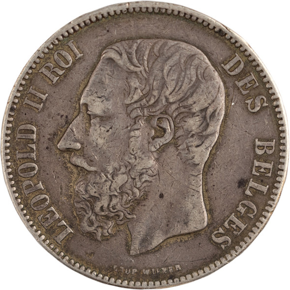 Belgium: 1873 silver 5 Francs