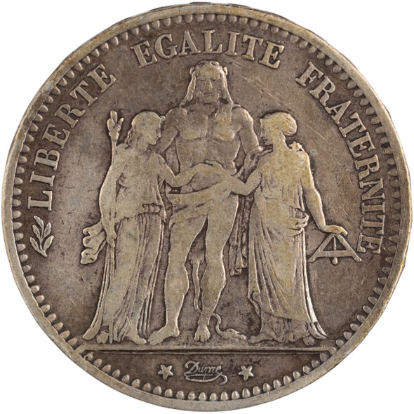 France: 1873 Silver 5 Francs