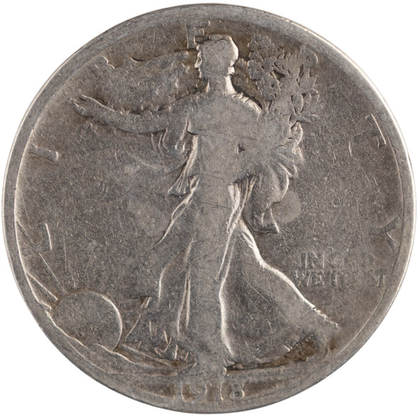 United States: 1918-S Walking Liberty Half Dollar G
