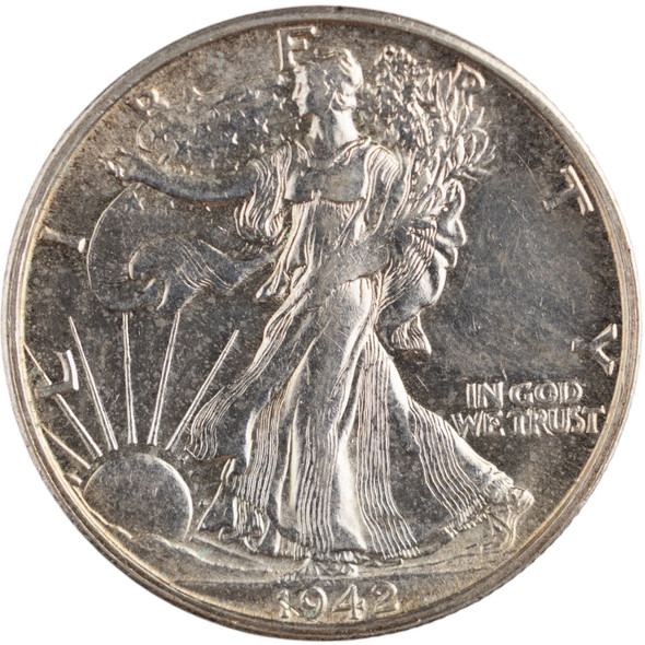 United States: 1942-S Walking Liberty Half Dollar AU
