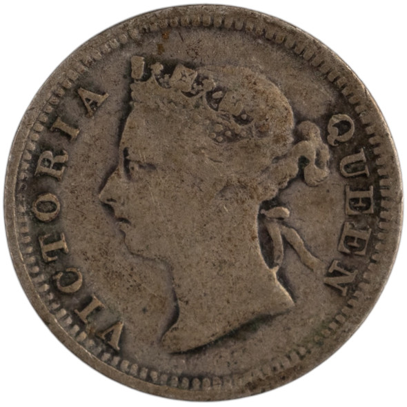 Hong Kong: 1890 Silver 5 Cents