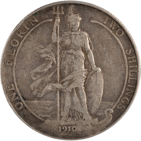 Great Britain: 1910 Silver One Florin Two Shilling