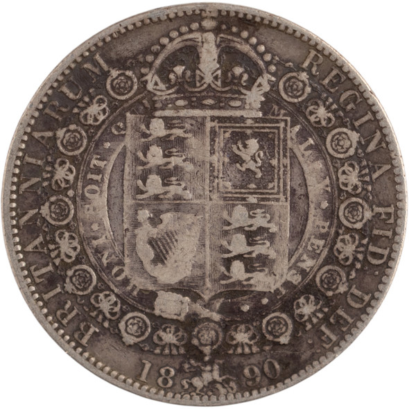 Great Britain: 1890 Silver Half Crown