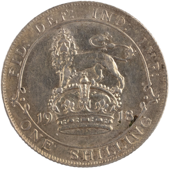 Great Britain: 1918 Silver Shilling