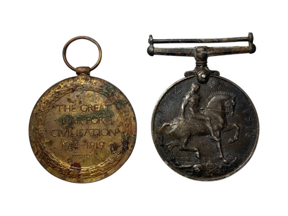 Great Britain: 1914-1918 WWI Medal Pair Loyal North Lancashire Regiment