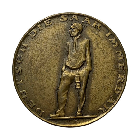 Germany: 1935 36mm Bronze Medal Saar Reunification