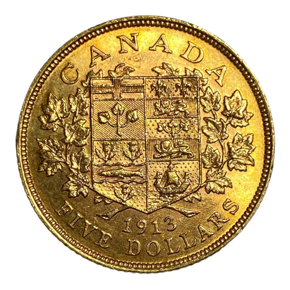 Canada: 1913 $5 Gold Coin