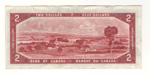 Canada: 1954 $2 Bank Of Canada Devil's Face  Banknote I/B