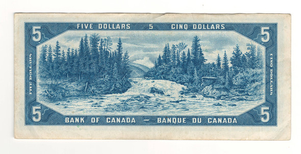 Canada: 1954 $5 Bank Of Canada Devil's Face  Banknote I/C