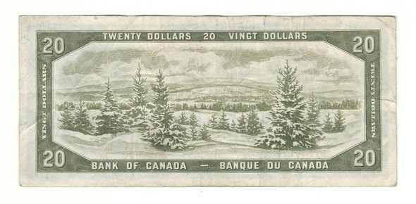 Canada: 1954 $20 Bank Of Canada Devil's Face  Banknote B/E