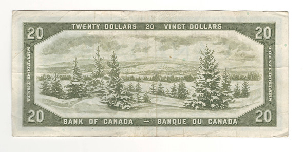 Canada: 1954 $20 Bank Of Canada Devil's Face  Banknote C/E #2