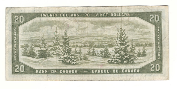 Canada: 1954 $20 Bank Of Canada Devil's Face  Banknote C/E #3