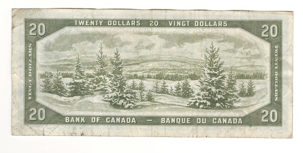 Canada: 1954 $20 Bank Of Canada Devil's Face  Banknote C/E #4