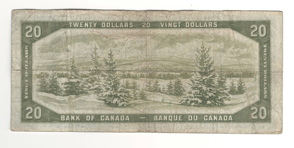 Canada: 1954 $20 Bank Of Canada Devil's Face  Banknote C/E #5