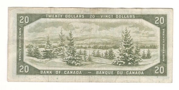 Canada: 1954 $20 Bank Of Canada Devil's Face  Banknote C/E #7