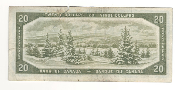 Canada: 1954 $20 Bank Of Canada Devil's Face  Banknote D/E
