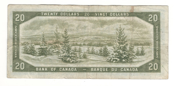 Canada: 1954 $20 Bank Of Canada Devil's Face  Banknote D/E #3