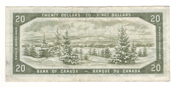 Canada: 1954 $20 Bank Of Canada Devil's Face  Banknote B/E