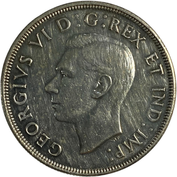 Canada: 1947 $1 Blunt 7 Silver Dollar EF40 Cleaned