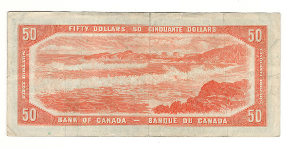Canada: 1954 $50 Bank Of Canada  Banknote B/H #2