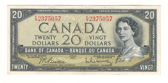 Canada: 1954 $20 Bank Of Canada Banknote F/W