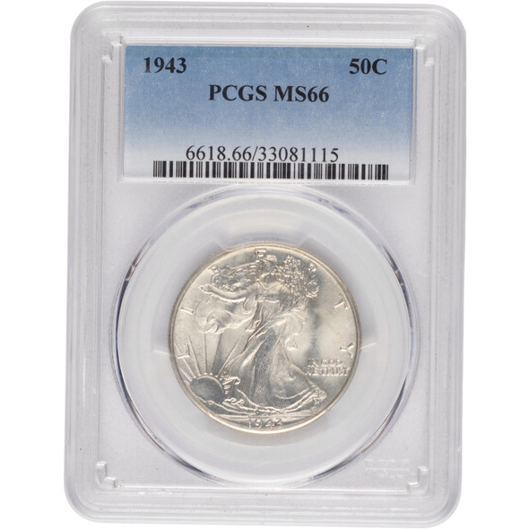 United States: 1943 50 Cent PCGS MS66