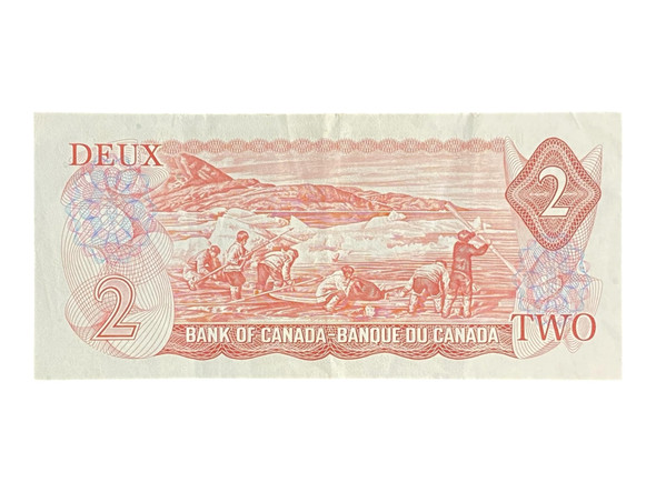 Canada: 1974 $2 Bank Of Canada Banknote Lawson-Bouey BC-47a 2 Letters Circulated