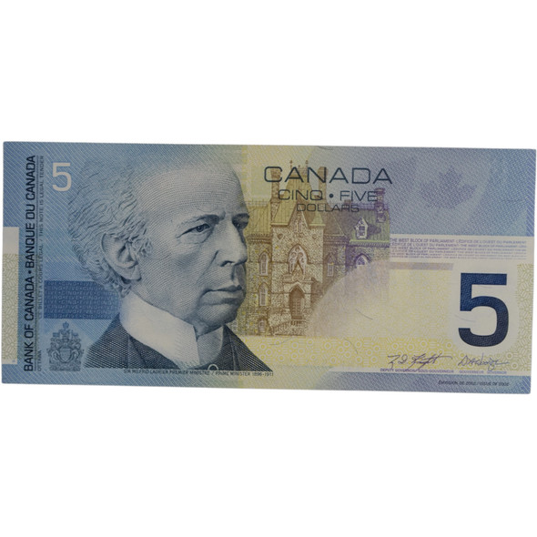 Canada: 2002 $5 Bank Of Canada Banknote BC-62a UNC