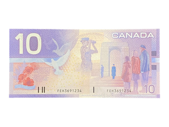 Canada: 2001 $10 Bank Of Canada Banknote BC-63b UNC 2 x Sequence