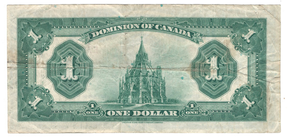 Canada: 1923 $1 Banknote - Dominion of Canada DC-25o VF