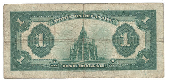 Canada: 1923 $1 Banknote - Dominion of Canada DC-25o VG10