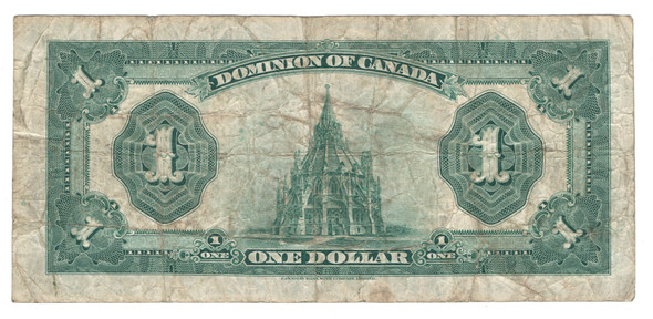 Canada: 1923 $1 Banknote - Dominion of Canada DC-25n VG10