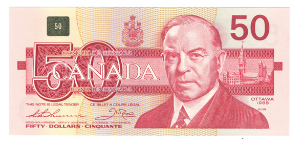 Canada: 1988 $50 Bank Of Canada Banknote EHP