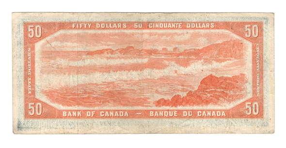 Canada: 1954 $50 Bank Of Canada Banknote Beattie-Rasminsky #5