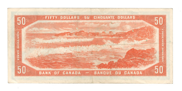 Canada: 1954 $50 Bank Of Canada Banknote Beattie-Rasminsky #7