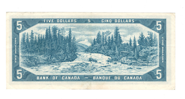 Canada: 1954 $5 Bank Of Canada Banknote Bouey-Rasminsky BC-39b #2