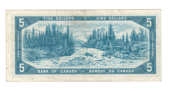 Canada: 1954 $5 Bank Of Canada Banknote Beattie-Coyne BC-39a-i #3