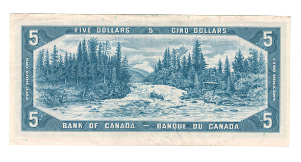 Canada: 1954 $5 Bank Of Canada Banknote Bouey-Rasminsky BC-39c