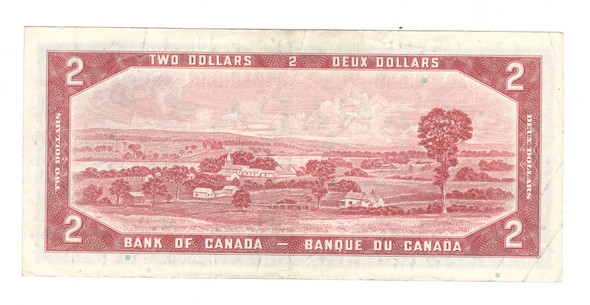 Canada: 1954 $2 Bank Of Canada Banknotes Lawson-Bouey BC-38d #8